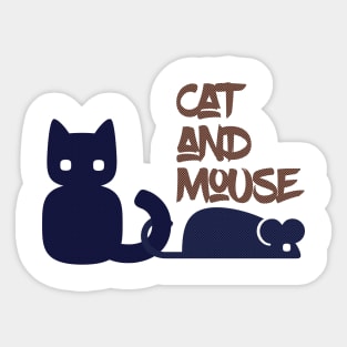 Cat And Mouse Sticker